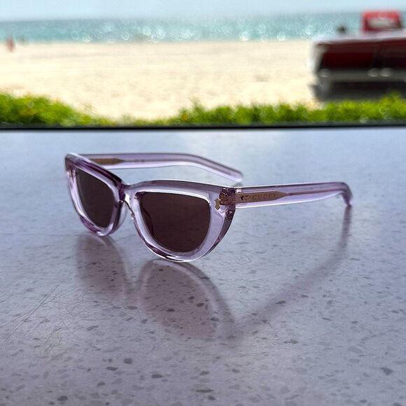 Gucci 1521S 004 Violet Violet Brown Sunglasses Women T140 - Picture 6 of 12